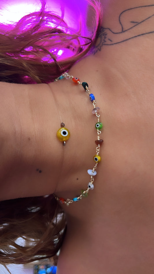 Mini evil eye necklace