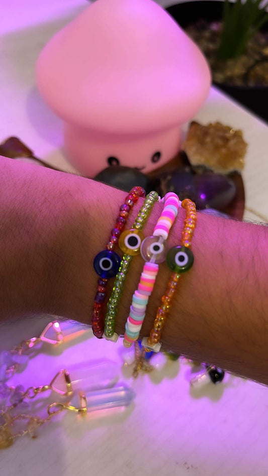 Evil eye beads bracelet