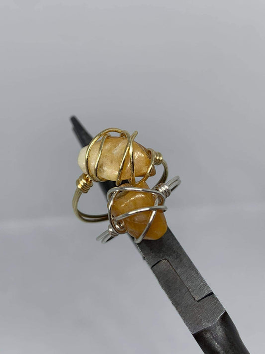 Yellow Onyx Ring